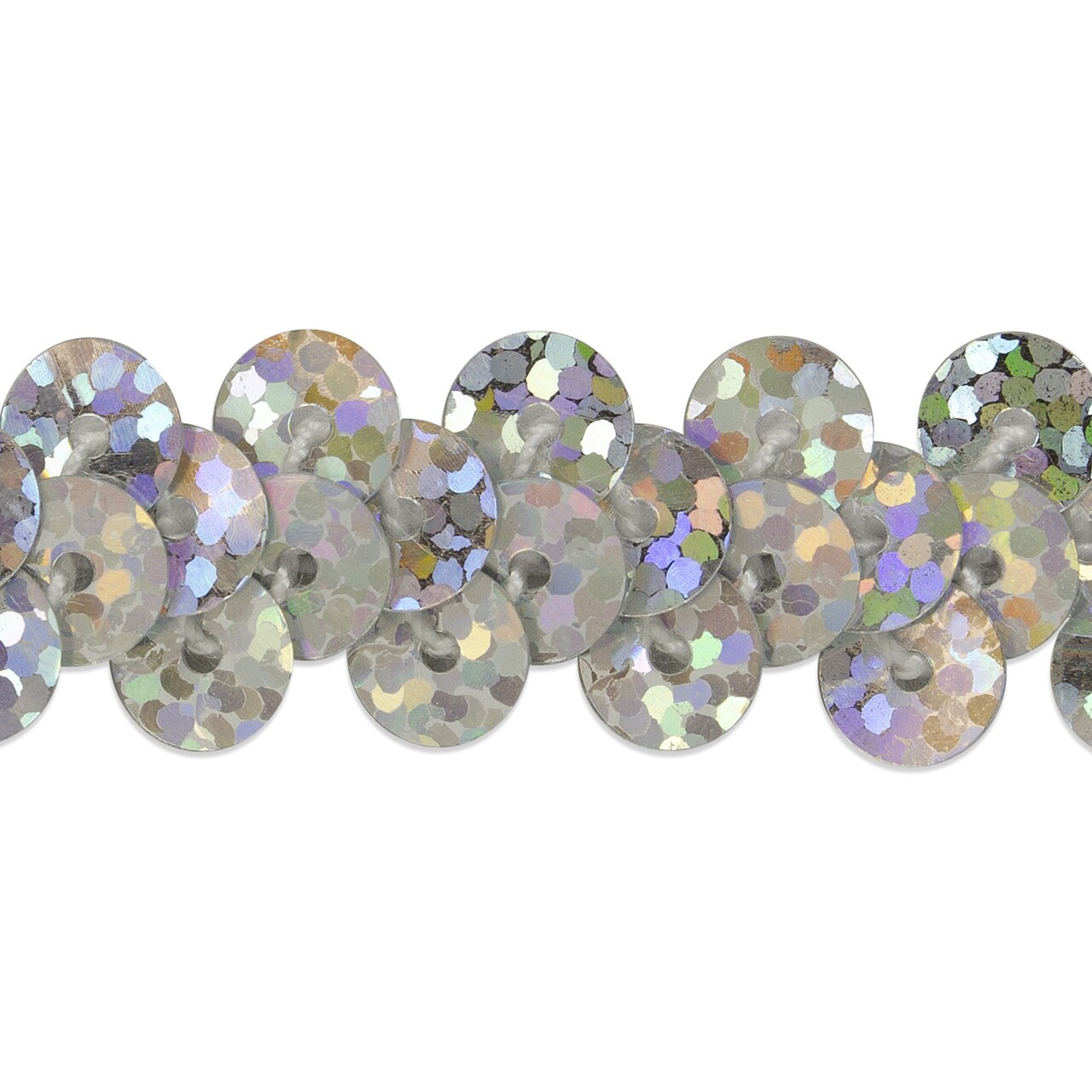 10 yards of 1 Row 3/8" Starlight Hologram Stretch Sequin Trim | 10 yard cut